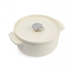 KitchenAid cast iron pot with lid 3.3L almond cream