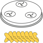 FUSILLI FUSILLI pasta strainer tip, drill bits, 5 holes dia. 9mm MPF2.5/4 - Hendi 229361