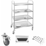 Stainless Stainless Steel Waiter Trolley - 4 Shelves Royal Catering