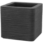 Donica Donica ogrodowa ryflowana Kubus 38.5 x 38.5 x 33 cm anthracite PATIO