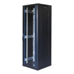19" 19" Switching cabinet TOTEN, System G, 37U, 600x600, glass door, rear perforated door, up to 800kg, black / G6.6637.9801 / 19-G6