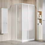 Rectangular Rectangular shower cubicle wall Ravak Supernova, SRV2-90 195 S, white+plastic Pearl