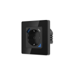 EXTRALINK SMART LIFE WALL SOCKET OUTLET 230V + SINGLE FRAME, WIFI , 1 X USB A, 1 X USB C, BLACK