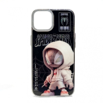 Apple Apple iPhone 15 PC Silicone Case Spider Sense Black Silver