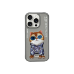 Nimmy Apple iPhone 16 Pro 6.3" phone case gray Glasses Cool Cat