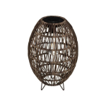 Atmosphera Solar lamp with wicker shade, &Oslash; 21 cm, brown