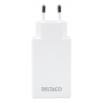 Deltaco USBC-AC201 mobiilseadme laadija Universaalne Valge Vahelduvvool Kiirlaadimine Hoonesisene
