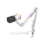 Fifine AM8proTW dynamic microphone with boom arm (white)