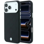 Dėklas Dėklas BMW Sign Deboss Quilted Metal Logo MagSafe iPhone 18 Pro / 17 Pro jaoks must