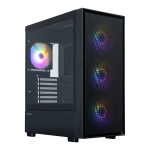 Zalman S6, ATX Mid Tower PC korpus, 3 x 140mm FRGB ventilaatorit, 1 x 120mm FRGB ventilaator, must