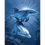 Beldizart Dolphin Rendezvous 38 x 48 cm WD222