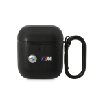 Case Case BMW BMA222PVTK AirPods 1|2 cover black|black Leather Curved Line