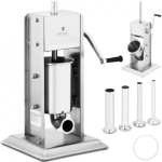 Meat Meat Grinder Royal Catering Filler with sausage stuffing vertical manual stainless steel 3 l + 4 funnels