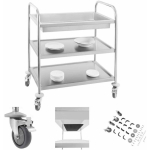 Stainless Stainless Steel Waiter Trolley - 3 Shelves Royal Catering