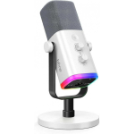 FIFINE AmpliGame AM8W Wired Microphone with RGB Lighting|USB/XLR