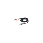 Equip 147093 audiokaabel 250 m 2 x RCA 3.5mm Must