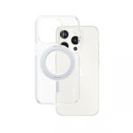 PanzerGlass CARE by &reg; Feature Case Transparent w. Silver Kickstand & MagSafe iPhone 15 Pro mobile phone case