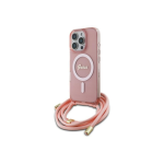 Case Case Guess GUHMP16XHCTSGNSP iPhone 16 Pro Max 6.9" pink/pink hardcase Crossbody Cord Script MagSafe