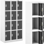 Frommstarck Metal cabinet with 12 lockable compartments