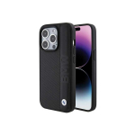 Case Case BMW BMHCP15X22RDPK iPhone 15 Pro Max 6.7" black/black hardcase Leather Textured & Stripe