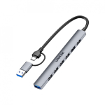 UNITEK H1209AGY01 jaotur USB t&uuml;&uuml;p-C 5000 Mbit/s Hall
