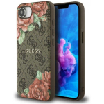 Case Case Guess 4G Flowers Print MagSafe for iPhone 16e brown