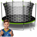 14 14 ft / 435 cm garden trampoline with inner net and Neo-Sport ladder