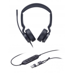 Yealink UH44 Dual UC USB-C/A K&otilde;rvaklapp Juhtmega &uuml;hendatud Peav&otilde;ru Kontor/k&otilde;nekeskus USB Type-C / USB Type-A Must