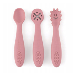 Petite&Mars Take&Match - silikoonist lusikad, komplekt 3 tk | Dusty Rose