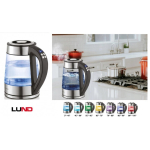 Toya Glass teapot - kettle LUND, with temperature control, LED lighting, 1.7L