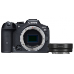 Canon EOS R7 + EF- R MILC-kere 32,5 MP CMOS 6960 x 4640 pikslit Must