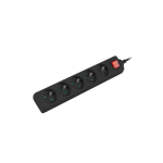 Lanberg PS1-05E-0300-BK pikendusjuhe 3 m 5 vahelduvvoolu kontakt Hoonesisene Valge