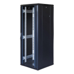19" 19" Switching cabinet TOTEN, System G, 32U, 600x600, glass door, perforated rear door, up to 800kg, black/ G6.6632.9801 / 19-G66