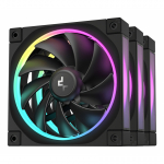 DeepCool FL12-3 in 1 Arvuti korpus Ventilaator 12 cm Must 3 tk