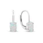 Brilio Brilio Silver Beautiful silver earrings with synthetic opals EA934W