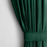 Kardinad Kardinad VELVET v&auml;rvitoonis pudeliroheline klassikaline riba materjali t&uuml;&uuml;p - tekstiil samet 140x245 AmeliaHome