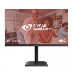 AOC E4 U27E4CV PC lamekuvar 68,6 cm (27") 3840 x 2160 pikslit 4K Ultra HD LED Must
