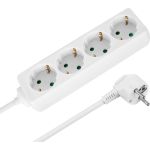 Rebel Rebel Valge Pikendusjuhe 4 Pesaga 2m Saksa T&uuml;&uuml;p ilma L&uuml;litita (3x1.5mm)