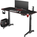 Gaming Gaming desk Ultradesk Level Gaming Desk, Motorized, Adjustable height 730-1240mm, Black with red mat
