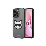 Case Case Karl Lagerfeld KLHCP14LSAPCHG iPhone 14 Pro 6.1 Hardcase Silver/Silver Saffiano Choupette Head Patch