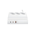 USAMS Ład. siec. 1xUSB T22 18W 3A QC3.0 + kabel USB-C 1m biały|w