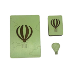 Yuliya Yuliya Ausianikava ind. activity pg. certificate no. 1201908 Wooden box. Scissor case "Green balloon" KF057/15