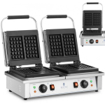 Royal Royal Catering Waffle maker rectangular double for 4 Belgian waffles 2 x 2000 W