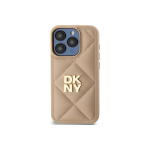 Case Case DKNY DKHCP15SPQDSLE iPhone 15 6.1" beige/beige Quilted Stack Logo
