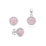 Brilio Brilio Silver Brilio Silver Beautiful opal jewelry set SET231WP (earrings, pendant)