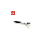 LYNX FTP kaabel, Cat5e, PE (Fca), 0,5mm, tsinkimata, v&auml;listingimustes, must, kast 305m