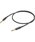 PROEL 6,3mm stereo male - 6,3mm stereo male, 2m, black