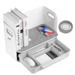 Maclean ergo office Desktop notebook wireless Qi charging shelf drawer Buhalend Home Office case up to 10 kg