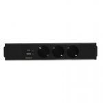 Deltaco GT-1203 pistikupesa AC + USB A + USB C Must