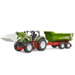 Tractor Tractor with front loader and trailer